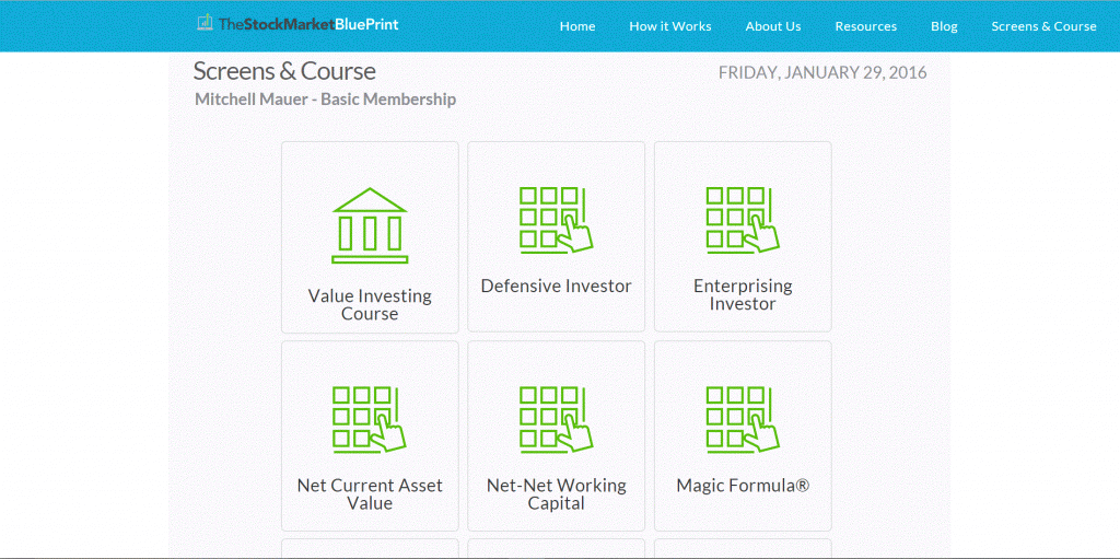 Screens & Course Screen Shot
